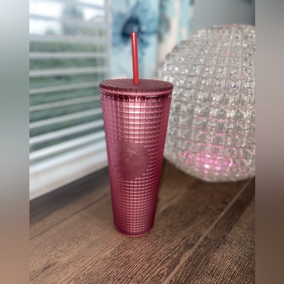 Starbucks Pink Jelly Grid Soft Touch Tumbler Venti 2023 - Picture 15 of 15